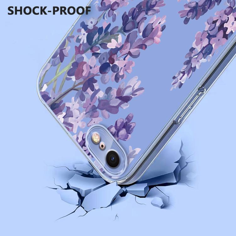Flower Pattern Painted TPU Phone Case, For iPhone 14 Pro Max, For iPhone SE 2022 / 2020 / 8 / 7, For iPhone 13 Pro Max, For iPhone 13 Pro