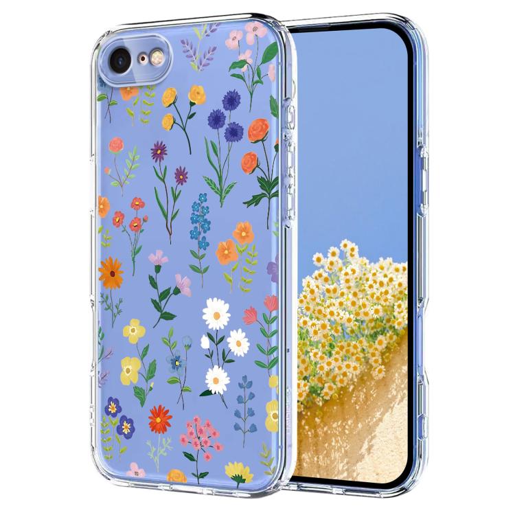 Flower Pattern Painted TPU Phone Case, For iPhone 14 Pro Max, For iPhone SE 2022 / 2020 / 8 / 7, For iPhone 13 Pro Max, For iPhone 13 Pro