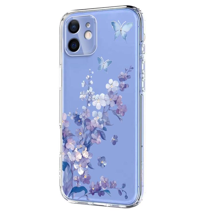 Flower Pattern Painted TPU Phone Case, For iPhone 13 mini, For iPhone 12 Pro / 12, For iPhone 12 Pro Max, For iPhone 12 mini