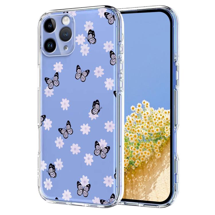 Flower Pattern Painted TPU Phone Case, For iPhone 11 Pro Max, For iPhone 11, For iPhone 11 Pro, For iPhone X / XS