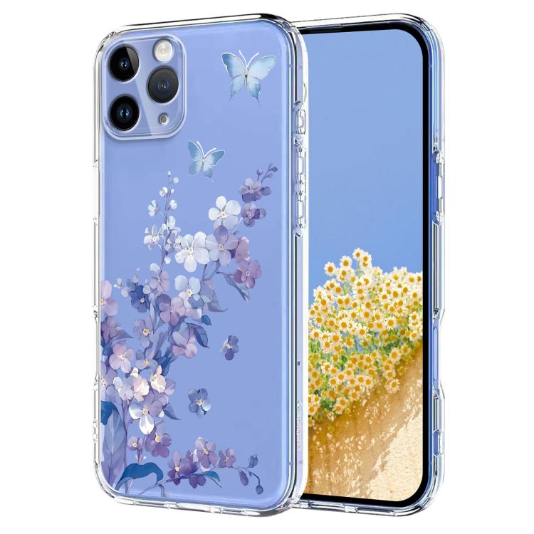 Flower Pattern Painted TPU Phone Case, For iPhone 11 Pro Max, For iPhone 11, For iPhone 11 Pro, For iPhone X / XS