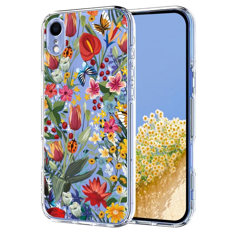 Flower Pattern Painted TPU Phone Case, For iPhone XR, For iPhone XS Max, For iPhone 8 Plus / 7 Plus