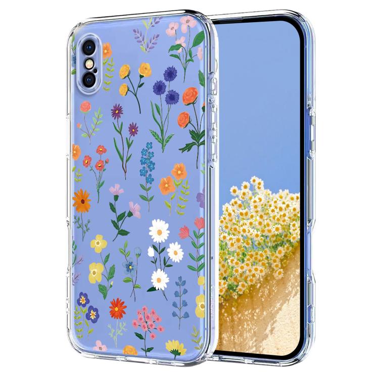Flower Pattern Painted TPU Phone Case, For iPhone XR, For iPhone XS Max, For iPhone 8 Plus / 7 Plus