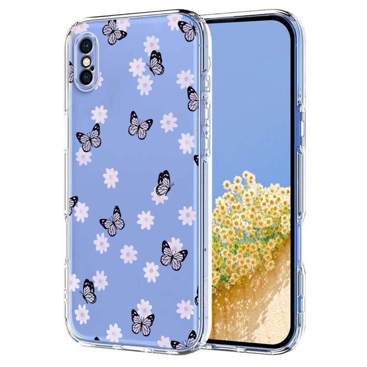 Flower Pattern Painted TPU Phone Case, For iPhone XR, For iPhone XS Max, For iPhone 8 Plus / 7 Plus