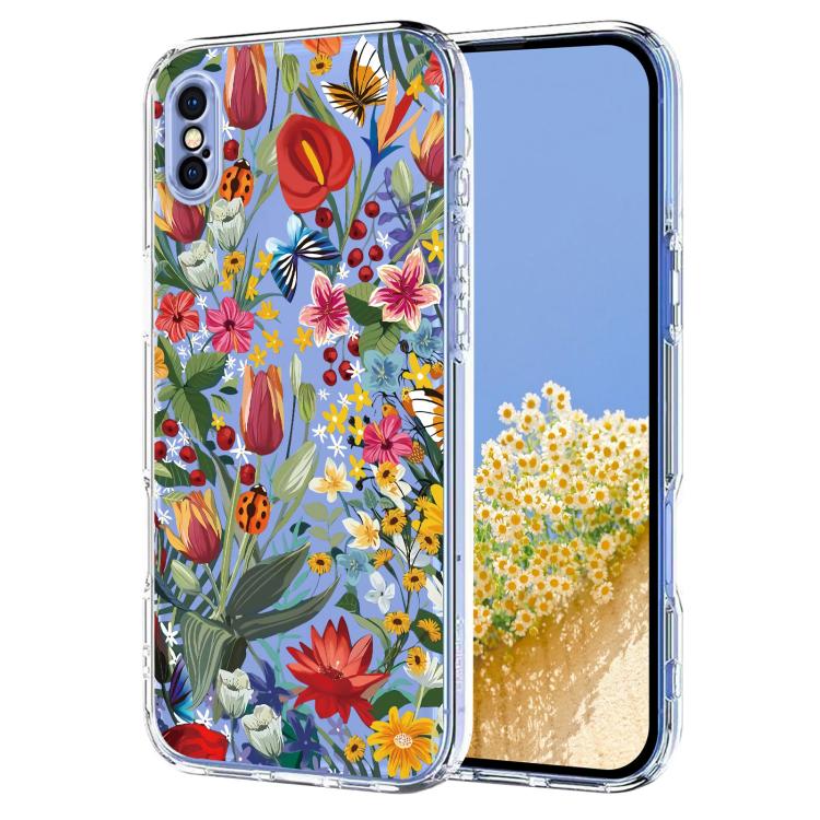 Flower Pattern Painted TPU Phone Case, For iPhone XR, For iPhone XS Max, For iPhone 8 Plus / 7 Plus