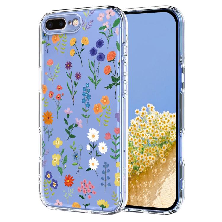Flower Pattern Painted TPU Phone Case, For iPhone XR, For iPhone XS Max, For iPhone 8 Plus / 7 Plus