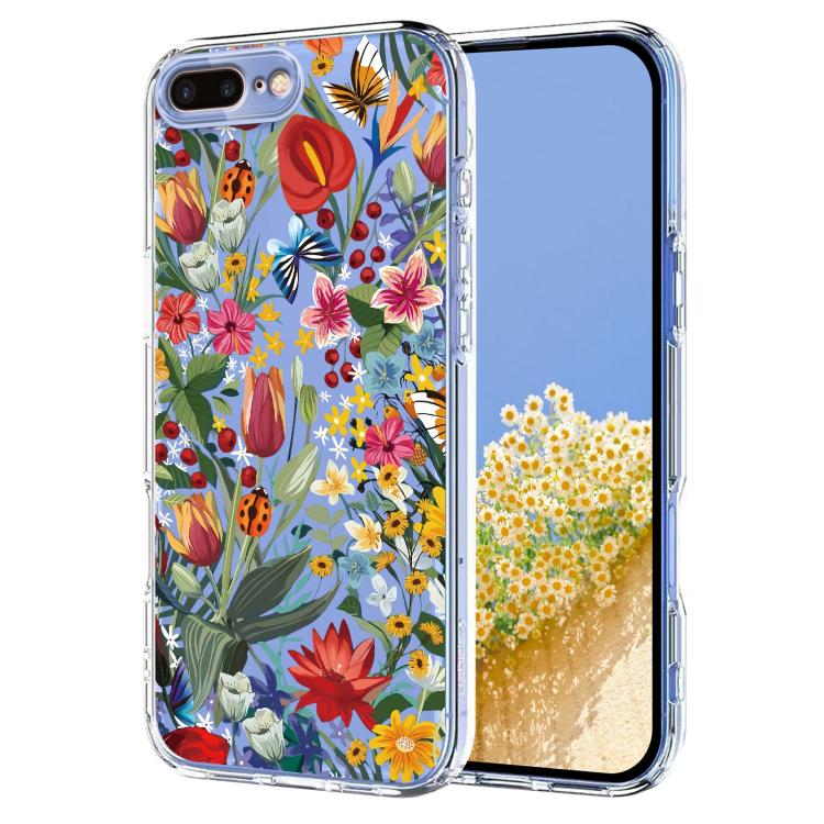 Flower Pattern Painted TPU Phone Case, For iPhone XR, For iPhone XS Max, For iPhone 8 Plus / 7 Plus