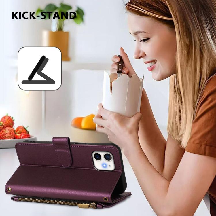 Butterfly Love Flower Multi-card Zipper Wallet Leather Phone Case, For iPhone 12 / 12 Pro, For iPhone 12 Pro Max, For iPhone 12 mini