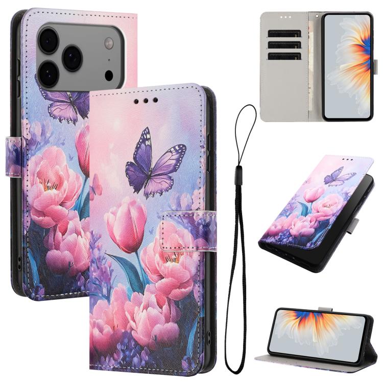 Color Drawing Pattern Leather Phone Case, For iPhone 17 Pro Max, For iPhone 17 Pro, For iPhone 17
