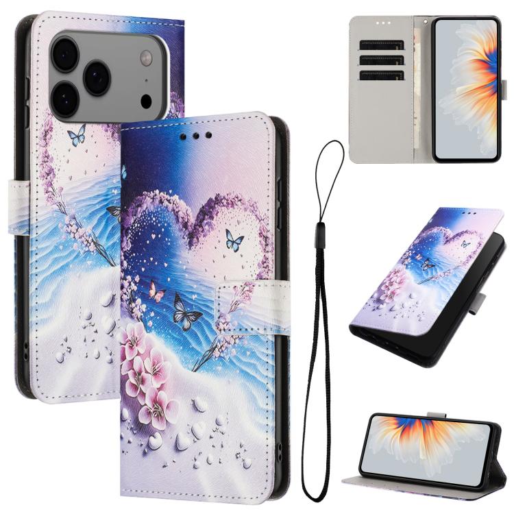 Color Drawing Pattern Leather Phone Case, For iPhone 17 Pro Max, For iPhone 17 Pro, For iPhone 17