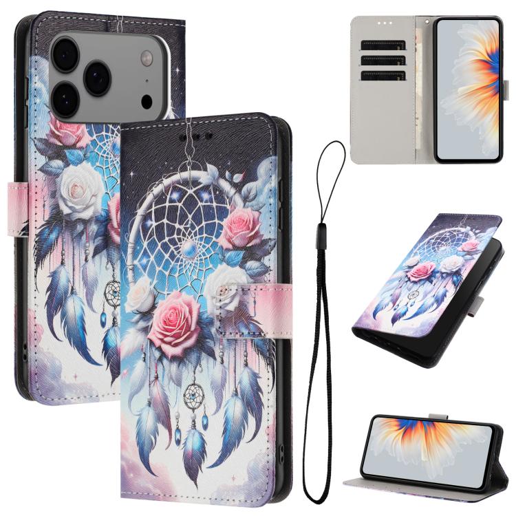 Color Drawing Pattern Leather Phone Case, For iPhone 17 Pro Max, For iPhone 17 Pro, For iPhone 17
