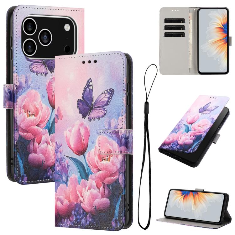 Color Drawing Pattern Leather Phone Case, For iPhone 17 Pro Max, For iPhone 17 Pro, For iPhone 17