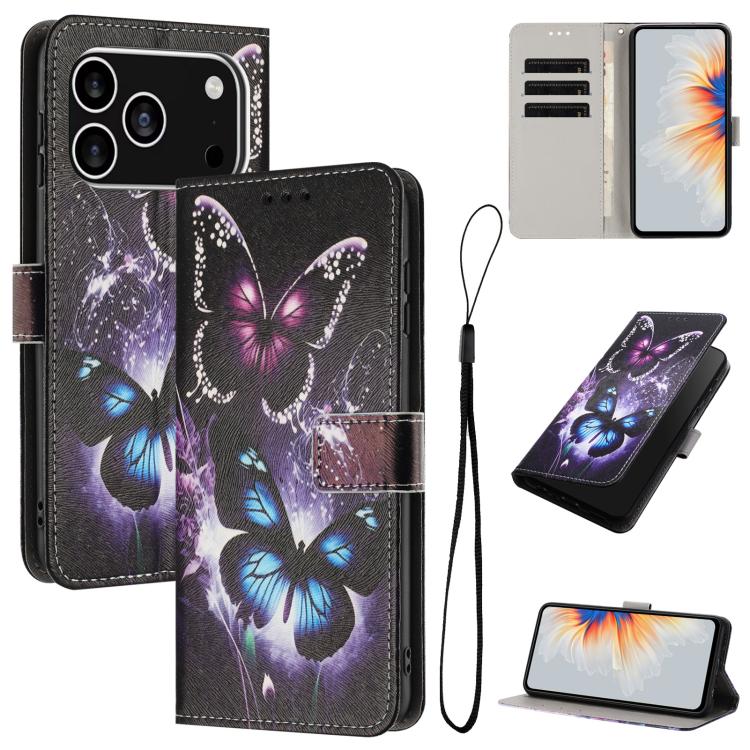 Color Drawing Pattern Leather Phone Case, For iPhone 17 Pro Max, For iPhone 17 Pro, For iPhone 17