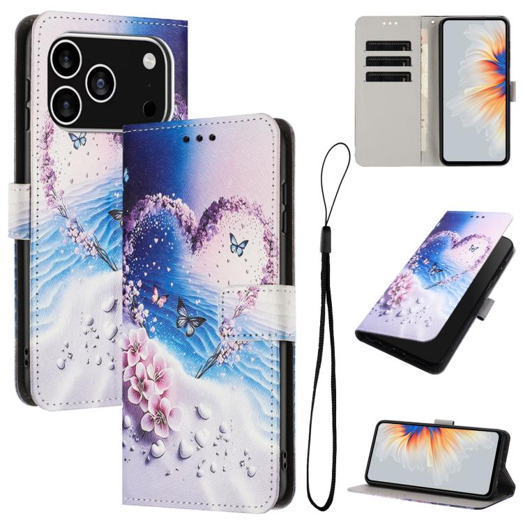 Color Drawing Pattern Leather Phone Case, For iPhone 17 Pro Max, For iPhone 17 Pro, For iPhone 17