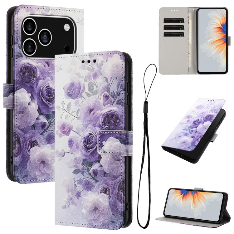 Color Drawing Pattern Leather Phone Case, For iPhone 17 Pro Max, For iPhone 17 Pro, For iPhone 17
