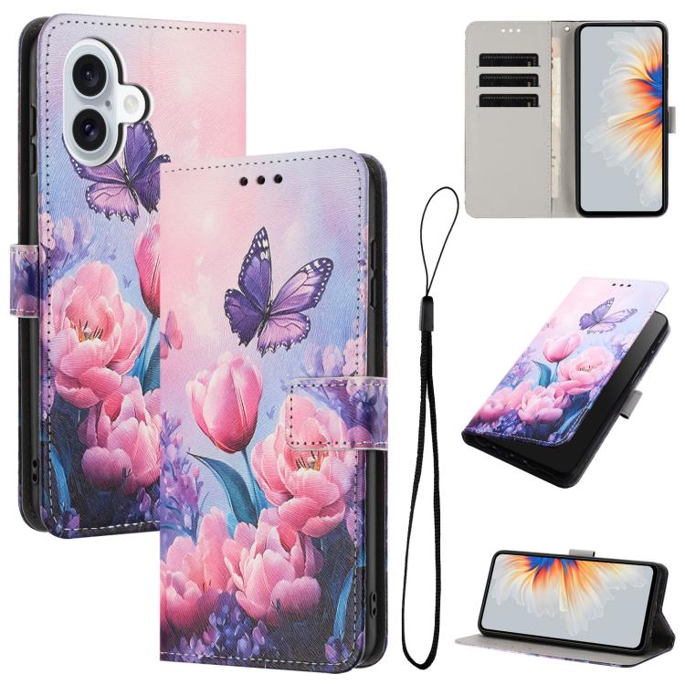 Color Drawing Pattern Leather Phone Case, For iPhone 17 Pro Max, For iPhone 17 Pro, For iPhone 17