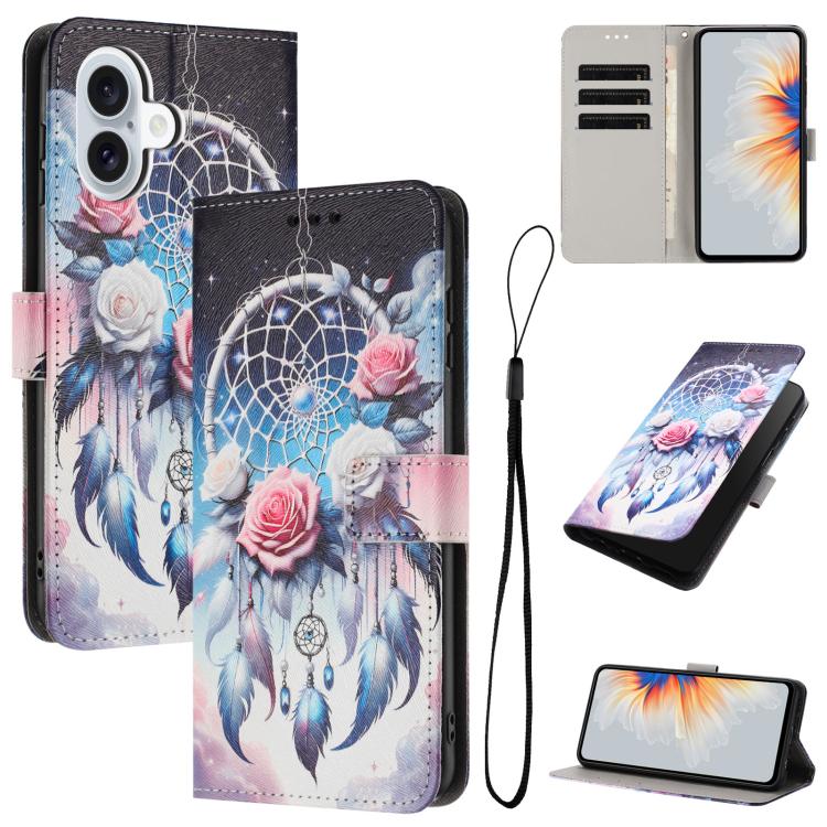 Color Drawing Pattern Leather Phone Case, For iPhone 17 Pro Max, For iPhone 17 Pro, For iPhone 17