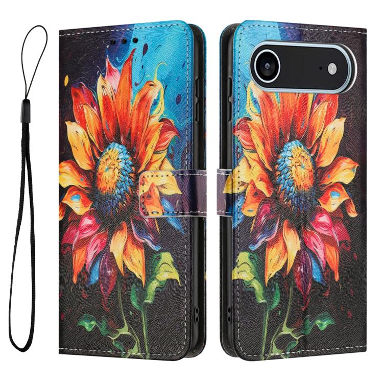 Color Drawing Pattern Leather Phone Case, For iPhone 17 Air