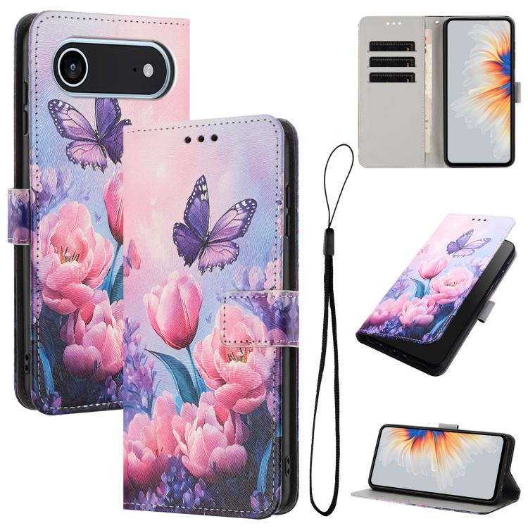 Color Drawing Pattern Leather Phone Case, For iPhone 17 Air