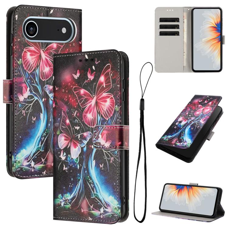 Color Drawing Pattern Leather Phone Case, For iPhone 17 Air