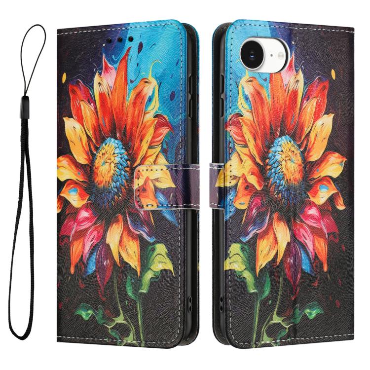 Color Drawing Pattern Leather Phone Case, For iPhone 17 Pro Max, For iPhone 17 Pro, For iPhone 17