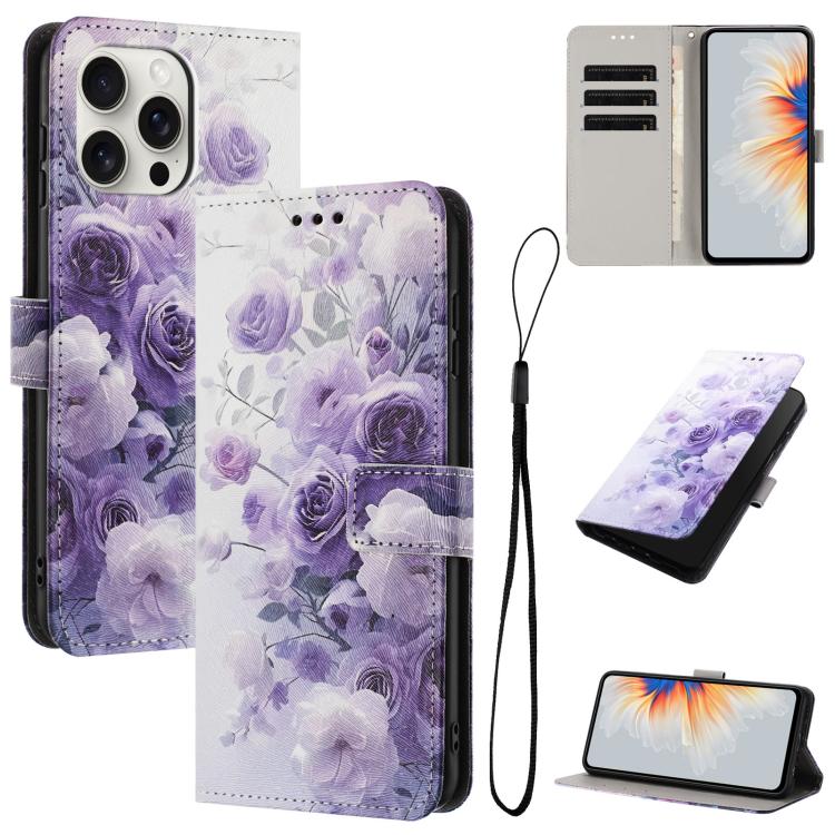 Color Drawing Pattern Leather Phone Case, For iPhone 15 Pro Max, For iPhone 15 Pro, For iPhone 15 Plus / 14 Plus