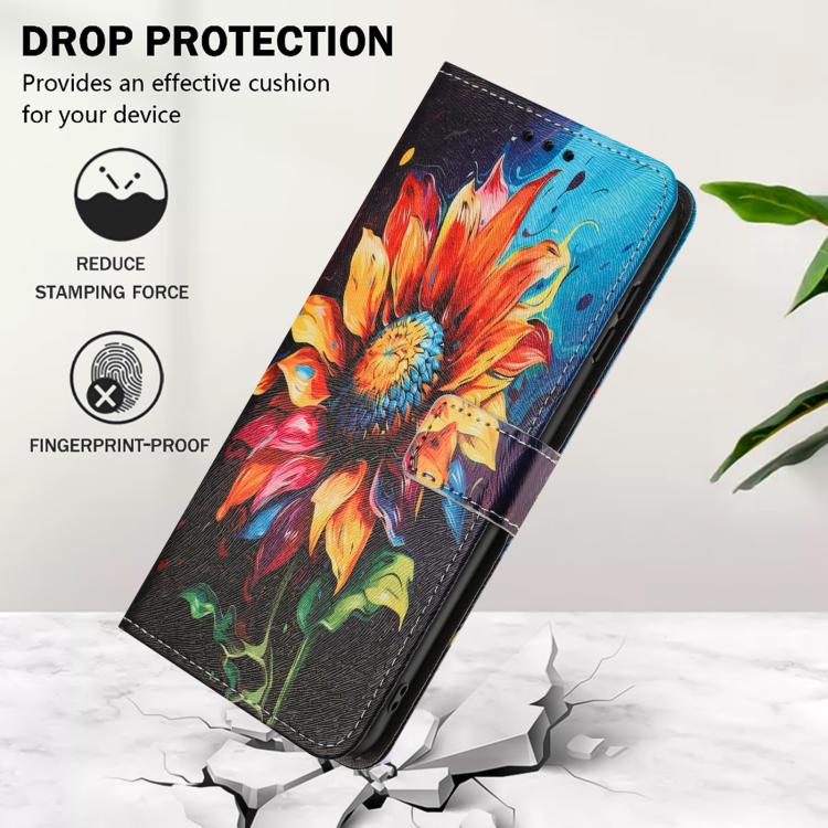 Color Drawing Pattern Leather Phone Case, For iPhone 14 Pro Max, For iPhone SE 2022 / 2020 / 8 / 7, For iPhone 13 Pro Max