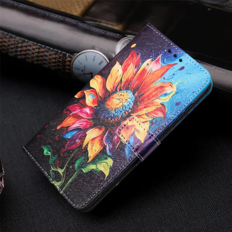 Color Drawing Pattern Leather Phone Case, For iPhone 13 Pro, For iPhone 13 mini, For iPhone 12 / 12 Pro