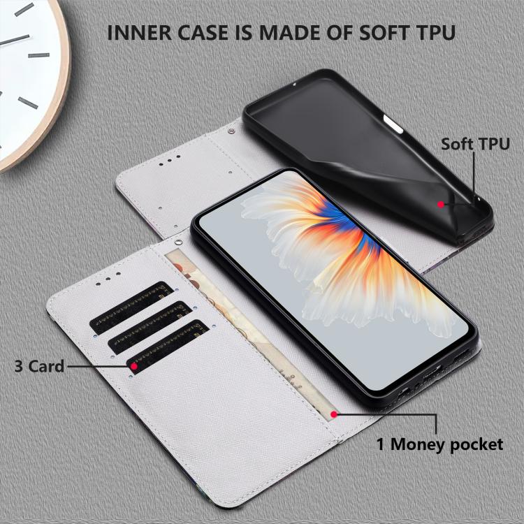 Color Drawing Pattern Leather Phone Case, For iPhone 13 Pro, For iPhone 13 mini, For iPhone 12 / 12 Pro