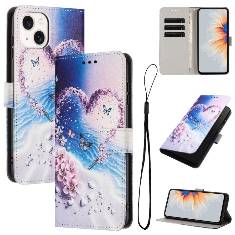 Color Drawing Pattern Leather Phone Case, For iPhone 13 Pro, For iPhone 13 mini, For iPhone 12 / 12 Pro