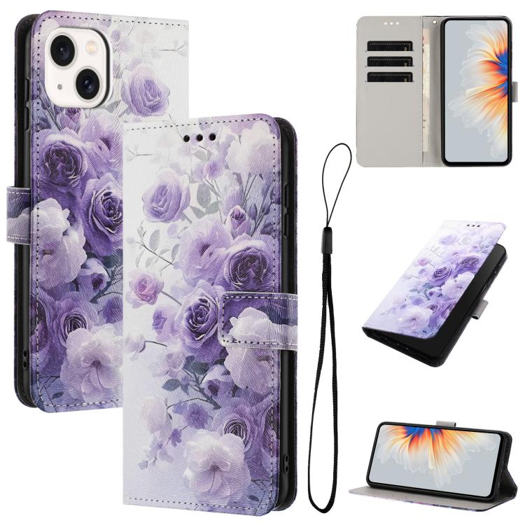 Color Drawing Pattern Leather Phone Case, For iPhone 13 Pro, For iPhone 13 mini, For iPhone 12 / 12 Pro
