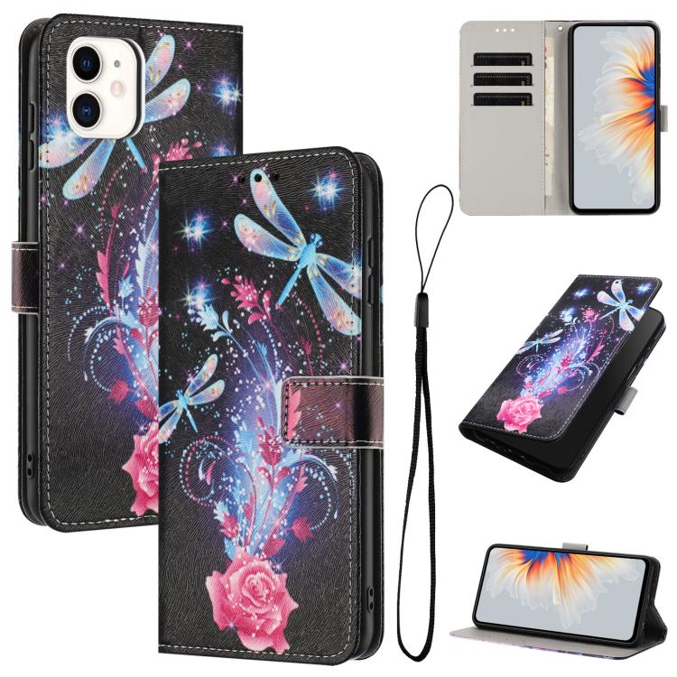 Color Drawing Pattern Leather Phone Case, For iPhone 12 Pro Max, For iPhone 11 Pro Max, For iPhone 11