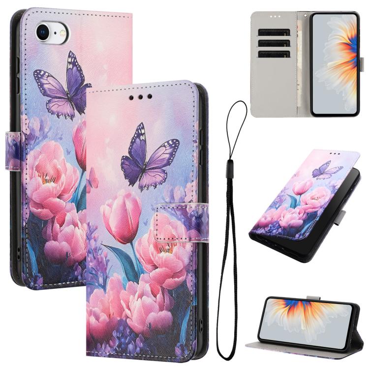 Color Drawing Pattern Leather Phone Case, For iPhone 14 Pro Max, For iPhone SE 2022 / 2020 / 8 / 7, For iPhone 13 Pro Max