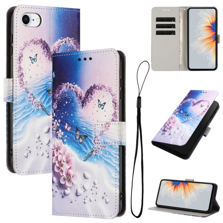 Color Drawing Pattern Leather Phone Case, For iPhone 14 Pro Max, For iPhone SE 2022 / 2020 / 8 / 7, For iPhone 13 Pro Max
