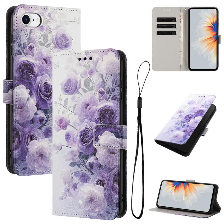 Color Drawing Pattern Leather Phone Case, For iPhone 14 Pro Max, For iPhone SE 2022 / 2020 / 8 / 7, For iPhone 13 Pro Max