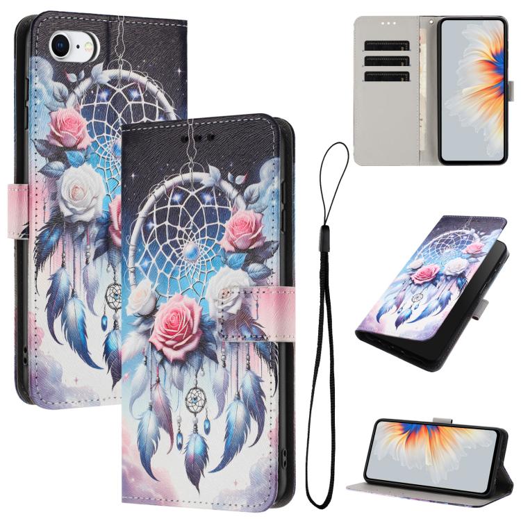 Color Drawing Pattern Leather Phone Case, For iPhone 14 Pro Max, For iPhone SE 2022 / 2020 / 8 / 7, For iPhone 13 Pro Max