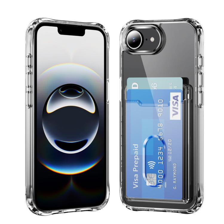 Crystal Clear Card Slot PC Hybrid TPU Phone Case, For iPhone 17 Pro Max, For iPhone 17 Pro, For iPhone 17, For iPhone 17 Air, For iPhone 16e