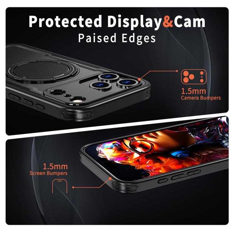 Metal 360 Degree Rotation Holder MagSafe Phone Case, For iPhone 17 Pro Max, For iPhone 17 Pro, For iPhone 17, For iPhone 17 Air