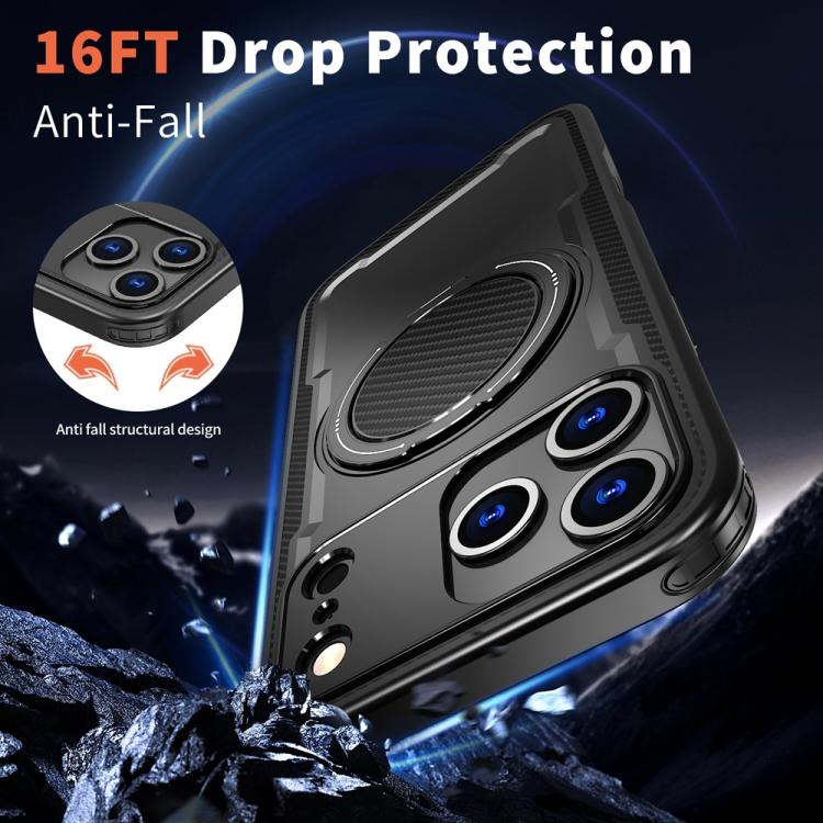 Metal 360 Degree Rotation Holder MagSafe Phone Case, For iPhone 17 Pro Max, For iPhone 17 Pro, For iPhone 17, For iPhone 17 Air