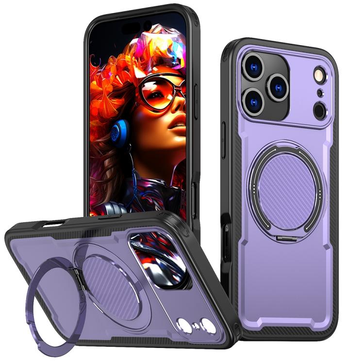 Metal 360 Degree Rotation Holder MagSafe Phone Case, For iPhone 17 Pro Max, For iPhone 17 Pro, For iPhone 17, For iPhone 17 Air