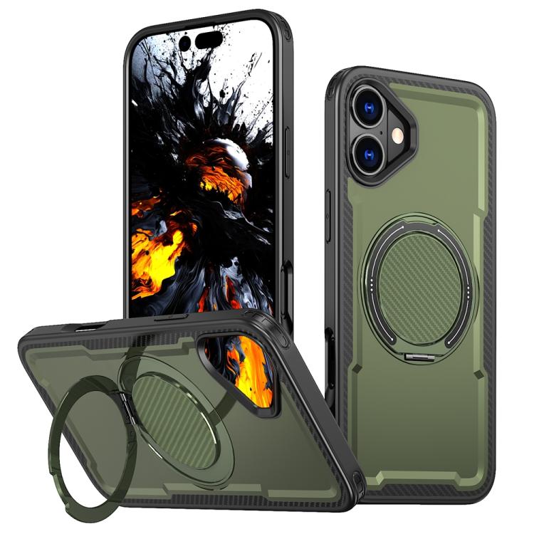 Metal 360 Degree Rotation Holder MagSafe Phone Case, For iPhone 16 Pro Max, For iPhone 16 Pro, For iPhone 16 Plus, For iPhone 16