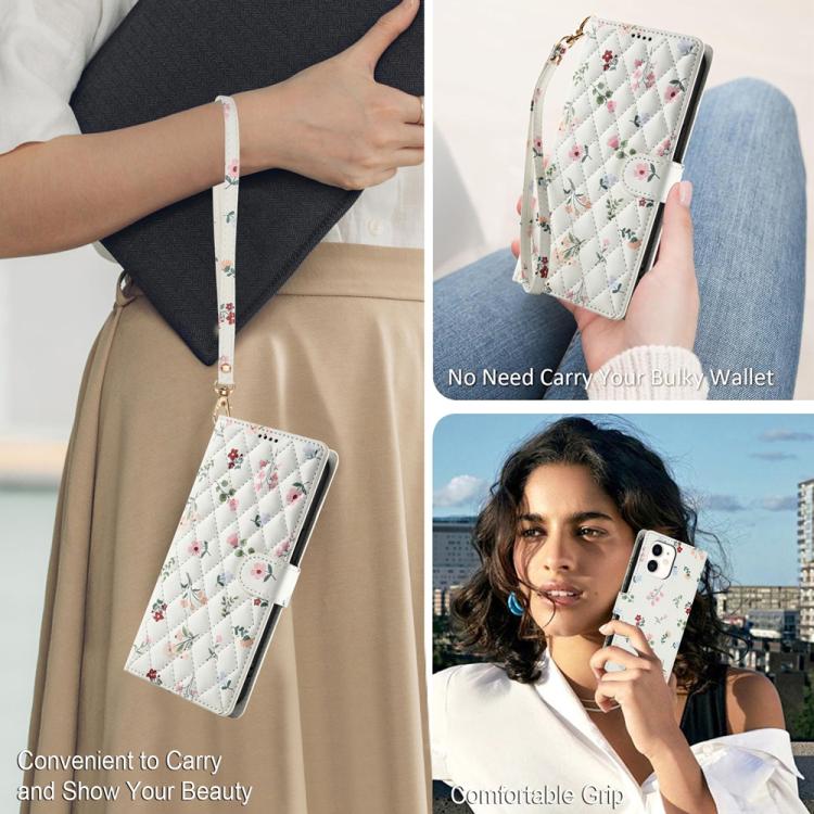 Flower Pattern Buckle Leather Phone Case with Lanyard, For iPhone 11, For iPhone 11 Pro, For iPhone X / XS, For iPhone XR