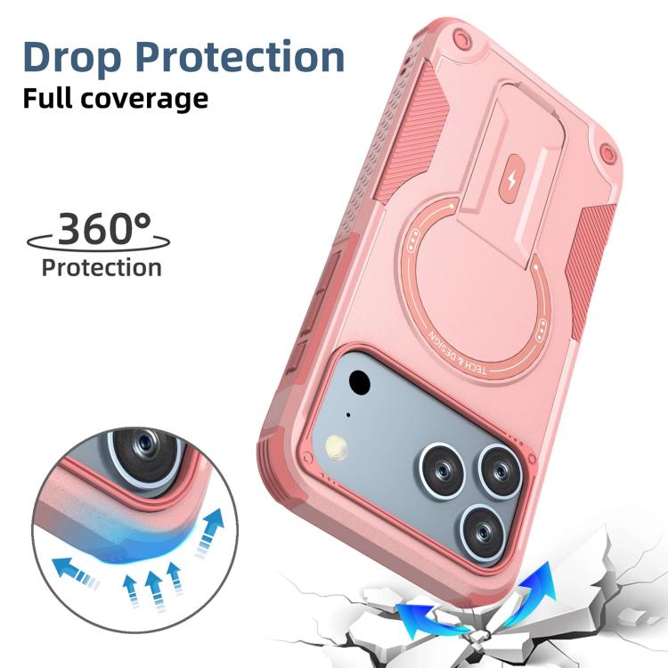 Armor Magsafe Holder PC Hybrid TPU Phone Case, For iPhone 17 Pro Max, For iPhone 17 Pro, For iPhone 17, For iPhone 17 Air