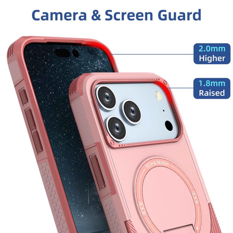 Armor Magsafe Holder PC Hybrid TPU Phone Case, For iPhone 17 Pro Max, For iPhone 17 Pro, For iPhone 17, For iPhone 17 Air