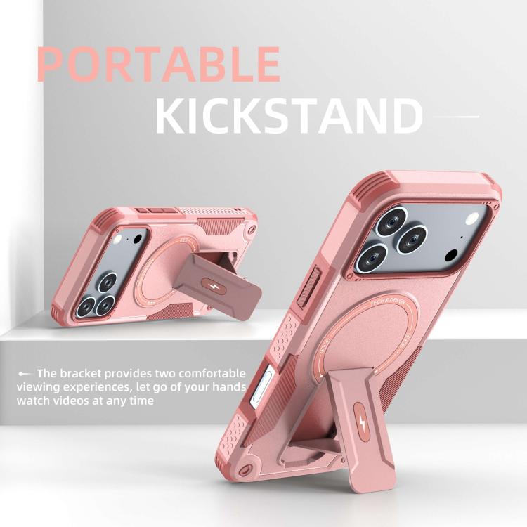Armor Magsafe Holder PC Hybrid TPU Phone Case, For iPhone 17 Pro Max, For iPhone 17 Pro, For iPhone 17, For iPhone 17 Air