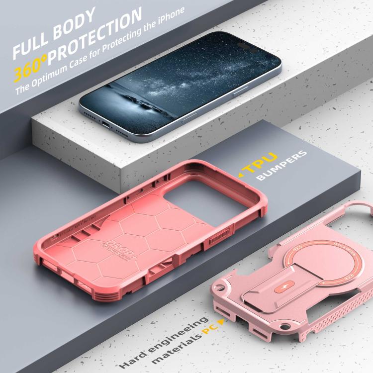 Armor Magsafe Holder PC Hybrid TPU Phone Case, For iPhone 17 Pro Max, For iPhone 17 Pro, For iPhone 17, For iPhone 17 Air