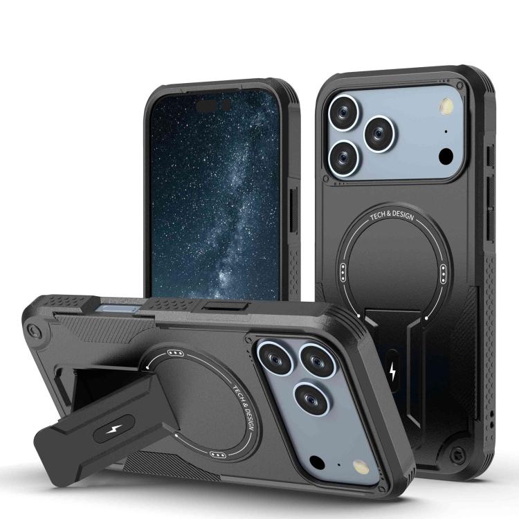Armor Magsafe Holder PC Hybrid TPU Phone Case, For iPhone 17 Pro Max, For iPhone 17 Pro, For iPhone 17, For iPhone 17 Air