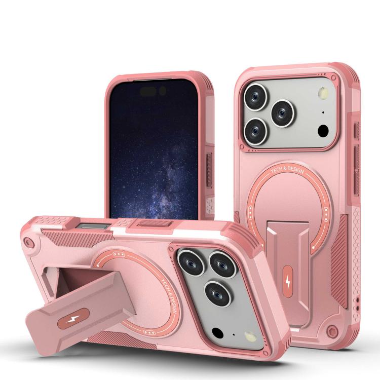 Armor Magsafe Holder PC Hybrid TPU Phone Case, For iPhone 17 Pro Max, For iPhone 17 Pro, For iPhone 17, For iPhone 17 Air