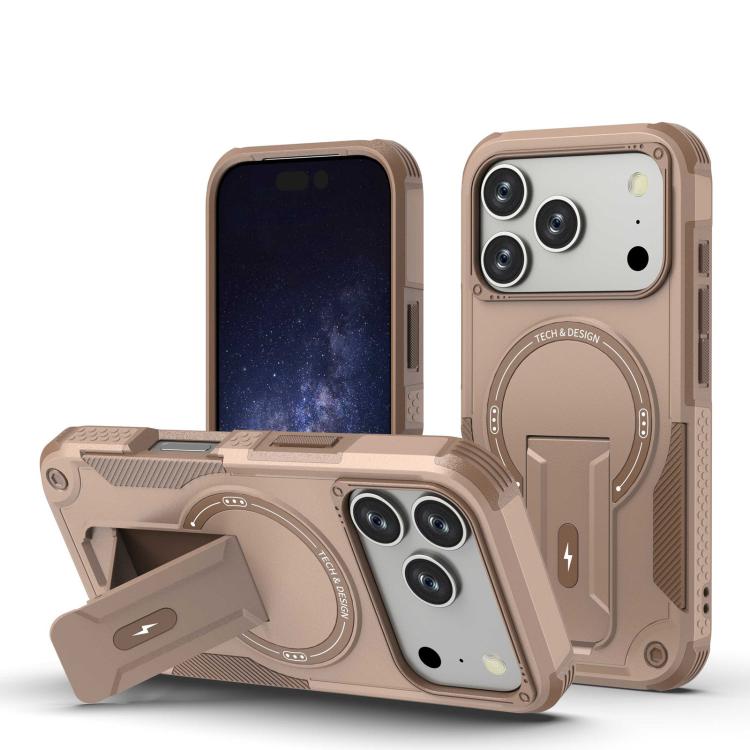 Armor Magsafe Holder PC Hybrid TPU Phone Case, For iPhone 17 Pro Max, For iPhone 17 Pro, For iPhone 17, For iPhone 17 Air