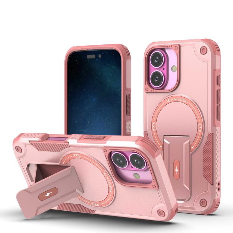 Armor Magsafe Holder PC Hybrid TPU Phone Case, For iPhone 17 Pro Max, For iPhone 17 Pro, For iPhone 17, For iPhone 17 Air